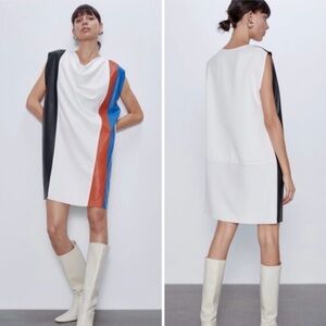 Zara Multicolor Sleeveless Mini Dress